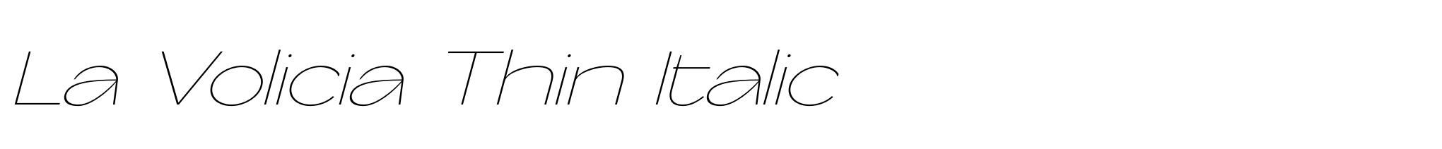 La Volicia Thin Italic image